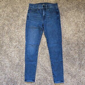 Express Mid Rise Skinny Jeans - 4R - Dark Wash